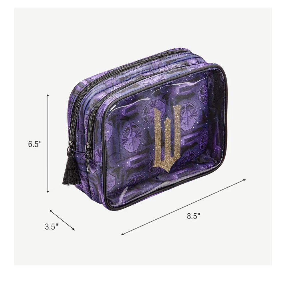Conair Wicked Purple Double Zip Organizer - Makeup Organizer AND BRUSH NEW - Picture 5 of 8